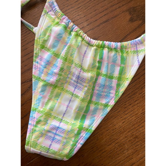 NWT Xhilaration Bikini- Pastel Plaid- Size XS/S - Picture 3 of 7